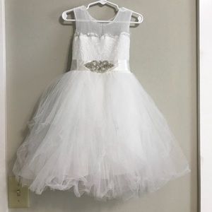 White Flower girl dress